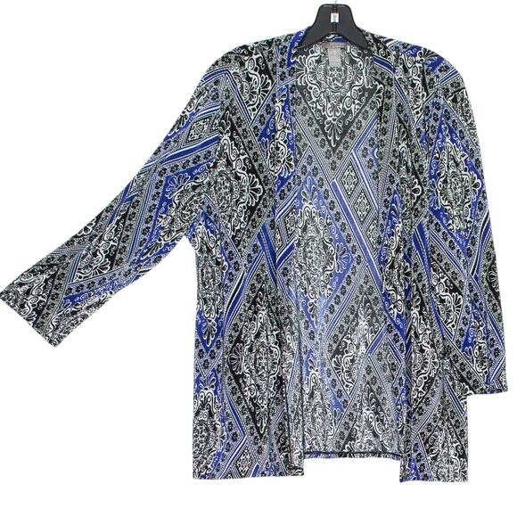 Chicos Travelers Cardigan Boho Minimalist Y2K Coastal Grandma Sheer Size 3 XL 16 - Picture 5 of 5